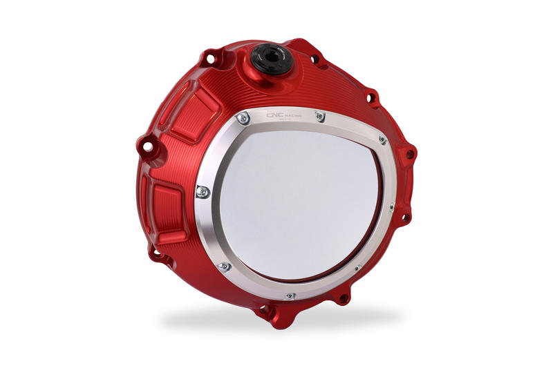 Clear clutch cover for BMW red color Red/Silver