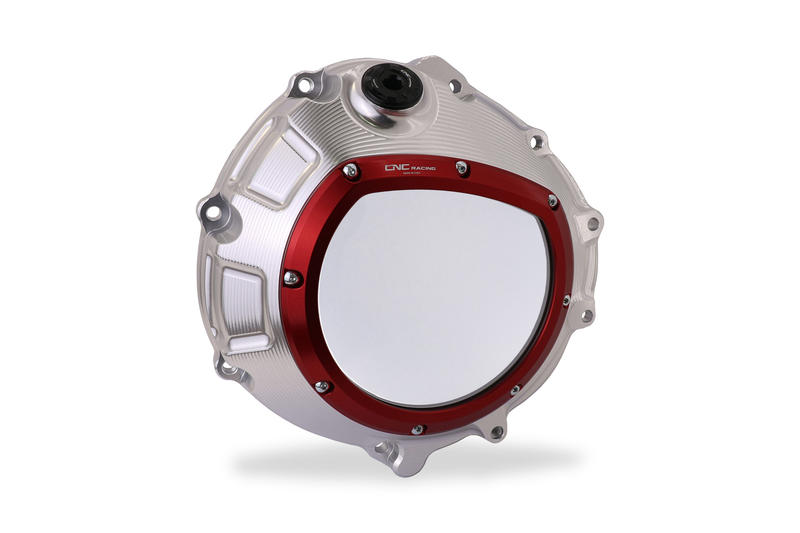 Clear clutch cover for BMW silver color Silver/Red