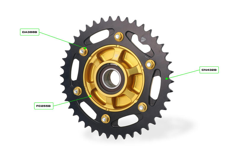 Rear Sprocket Flange for Ducati Panigale V2 MY2025 and Streetfighter V2 MY2025 Gold