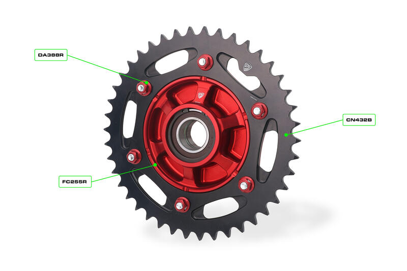 Rear Sprocket Flange for Ducati Panigale V2 MY2025 and Streetfighter V2 MY2025 Red