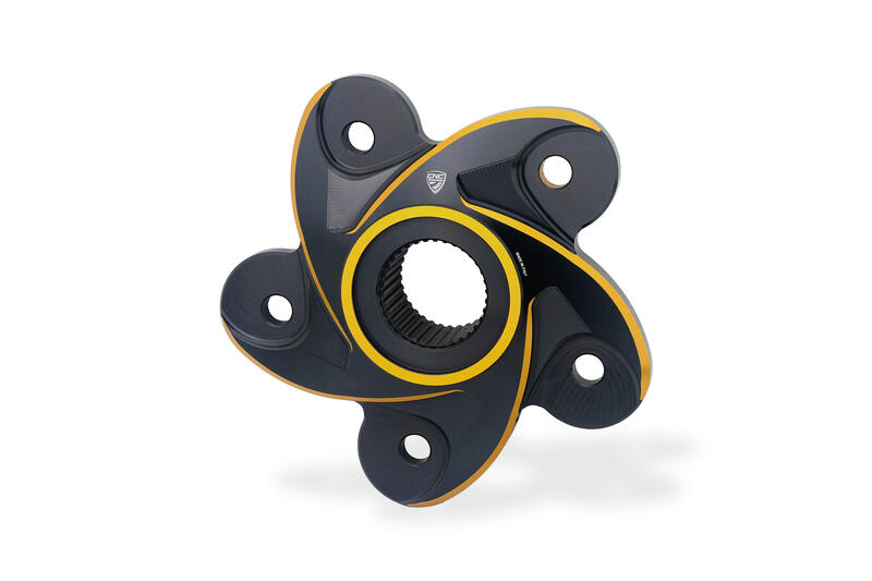 Flangia portacorona Ducati - Due colori Black/Gold