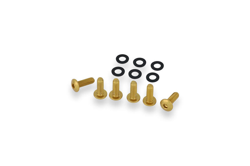 Screen bolt kit 6 pcs - Ducati Gold