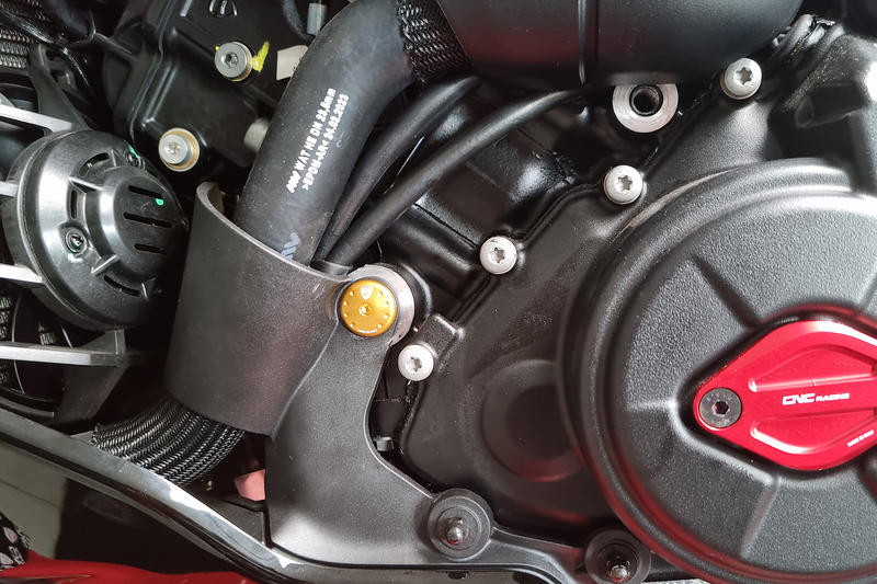 Belly Pan left side support screw Ducati Diavel V4 Gold