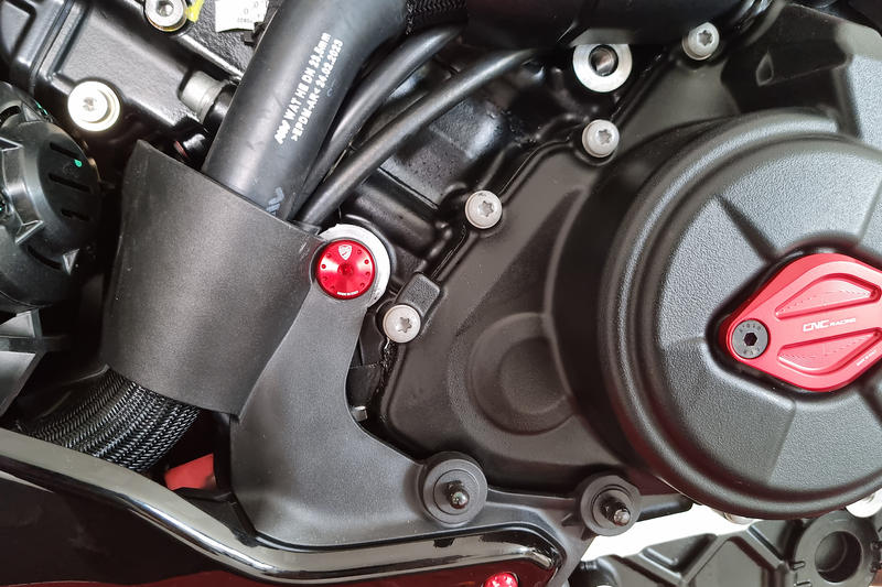 Belly Pan left side support screw Ducati Diavel V4 Red