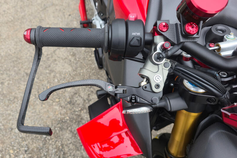 Brake Lever RACE EVO Folding Glossy Carbon For Brembo Semi-radial Master Cylinders Black