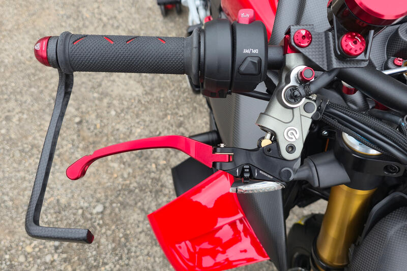 Brake lever RACE EVO Folding For Brembo Semi-Radil Master Cylinders - Troy Bayliss Limited Edition Red/Black