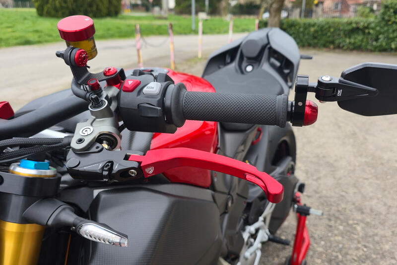 Clutch lever RACE EVO Folding For Brembo Semi-Radial Master Cylinders Red/Black