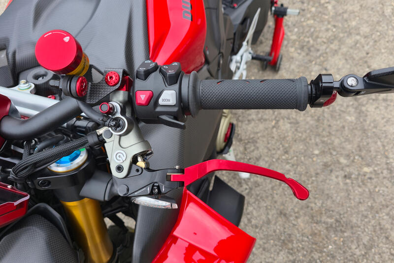 Clutch lever RACE EVO Folding For Brembo Semi-Radial Master Cylinders Red/Black