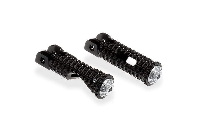 Footpegs for stock rearsets driver Ducati MV Agusta Black