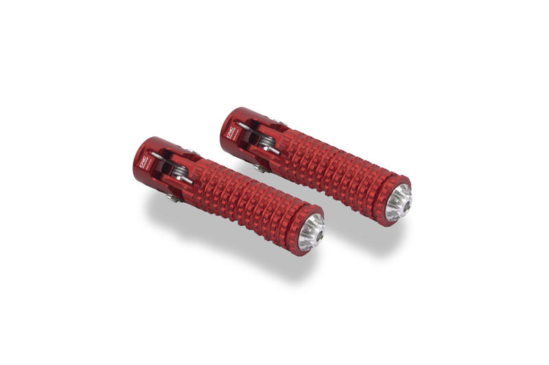 Footpegs folding universal - Comfort Red