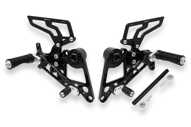 Adjustable rear sets Ducati Monster 696 796 1100 Black