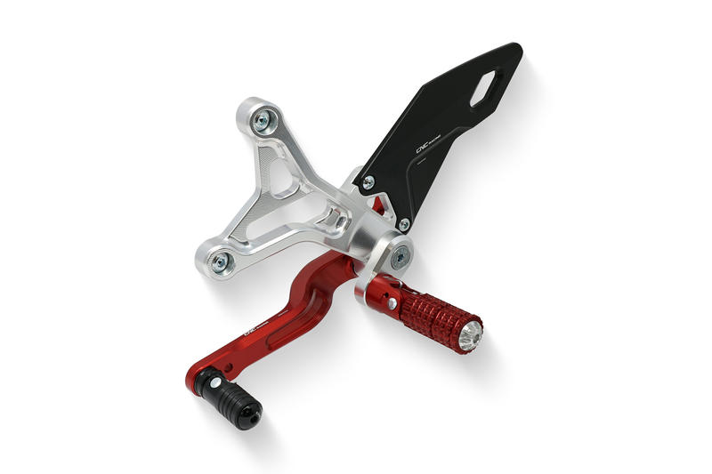 Adjustable rear sets MV Agusta Silver/Red