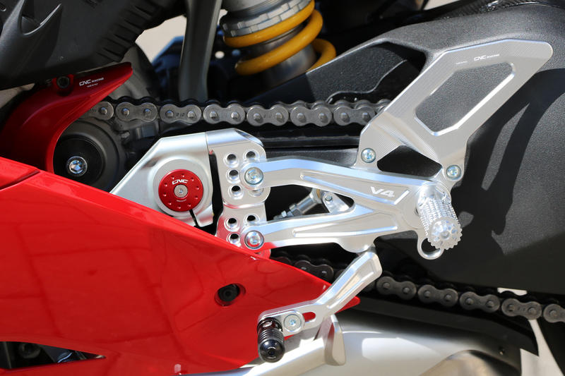 Pedane regolabili Ducati per serie Panigale V4 Silver