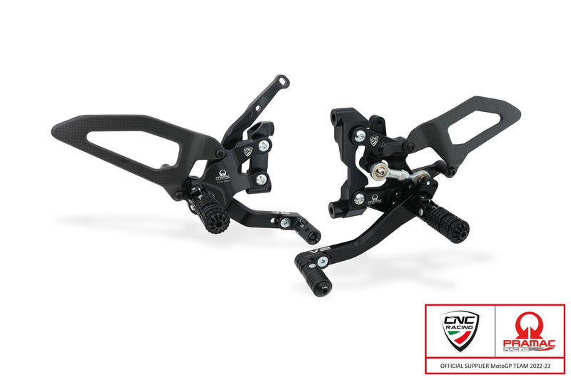 Adjustable rearsets Ducati Streetfighter V2 - Pramac racing Limited Edition Black
