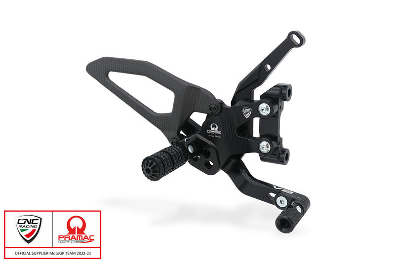 Adjustable rearsets Ducati Streetfighter V2 - Pramac racing Limited Edition Black