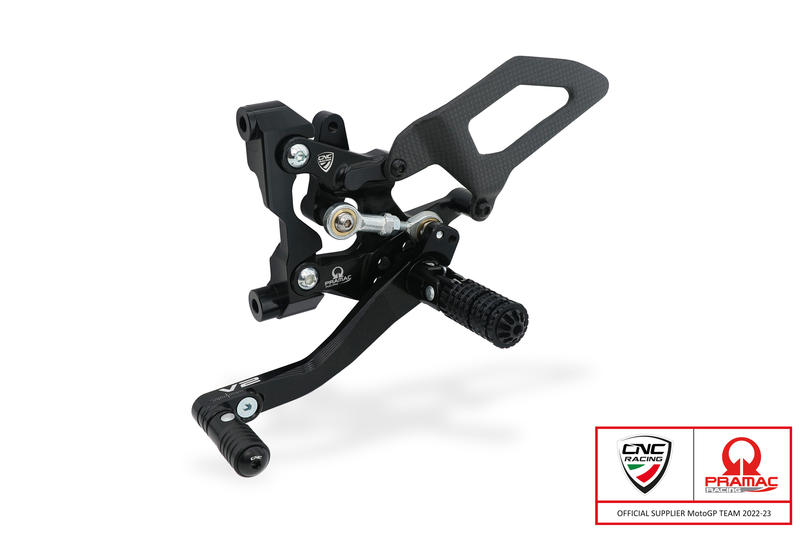 Adjustable rearsets Ducati Streetfighter V2 - Pramac racing Limited Edition Black