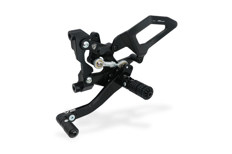 Adjustable rearsets Ducati Streetfighter V2 Black