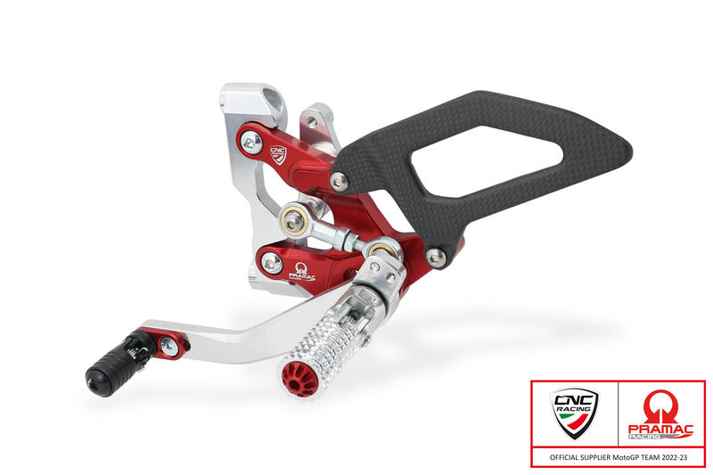 Adjustable rearsets Ducati Streetfighter V2 - Pramac racing Limited Edition Red/Silver