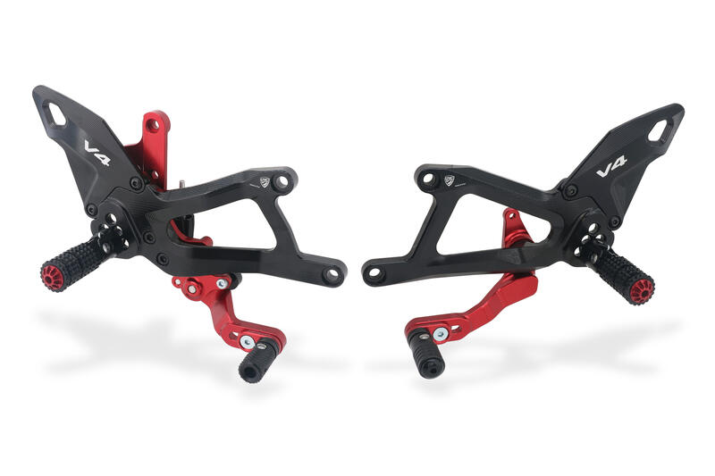 Pedane regolabili Ducati Panigale V4 Black/Red