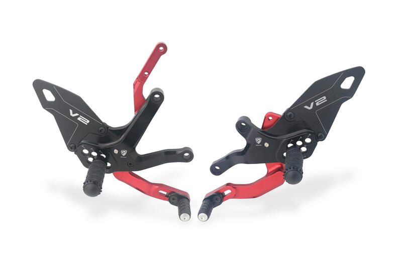 Adjustable Rearsets Ducati Streetfighter V2 MY2025 Black/Red
