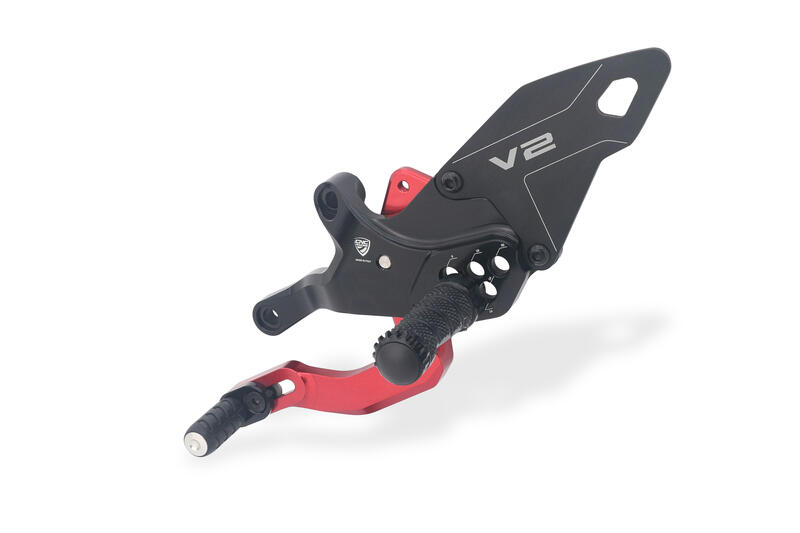 Adjustable Rearsets Ducati Streetfighter V2 MY2025 Black/Red