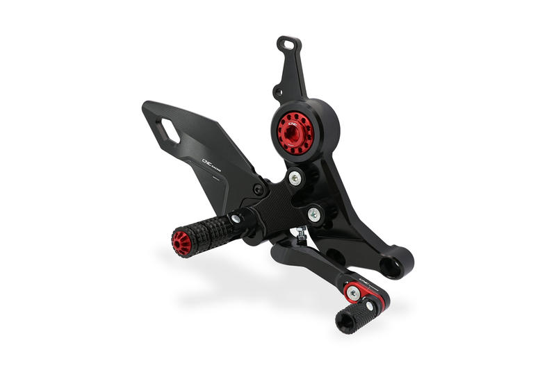 Adjustable rear sets rider Ducati Monster 937 Black/Red