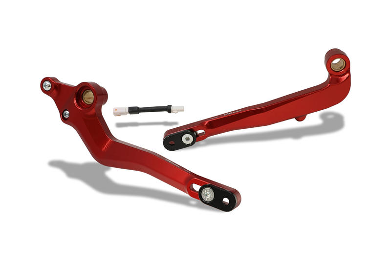 Gear/Rear brake levers kit Ducati Hypermotard 950 - SLIDE Red
