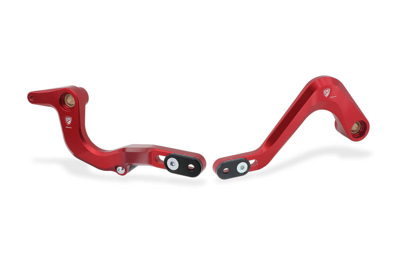 Gear/Rear brake levers kit Ducati Diavel V4 - SLIDE Red