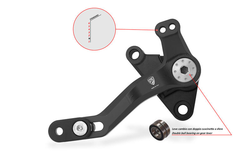 Leva cambio Ducati Multistrada V4 / V4S / V4 Pikes Peak / V4 RS / V4 Rally - SLIDE Black