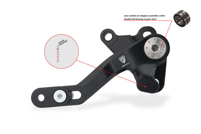 Gear lever Reverse Shift (GP) Ducati Multistrada V4 / V4 S / V4 Pikes Peak / V4 RS / V4 Rally   - SLIDE Black
