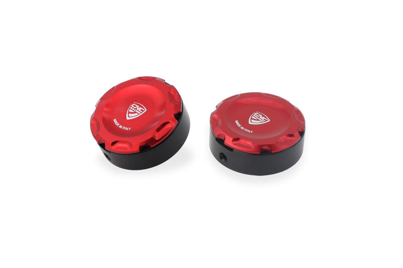 Central bolt caps kit for OEM rearsets Ducati Red