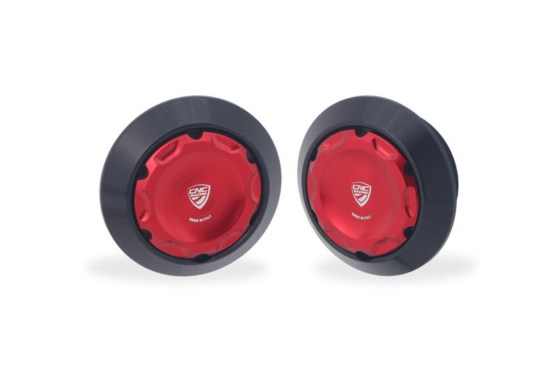 Central bolt caps kit for OEM rearsets Ducati Multistrada V2 MY2025 and Hypermotard V2 MY2026 Red