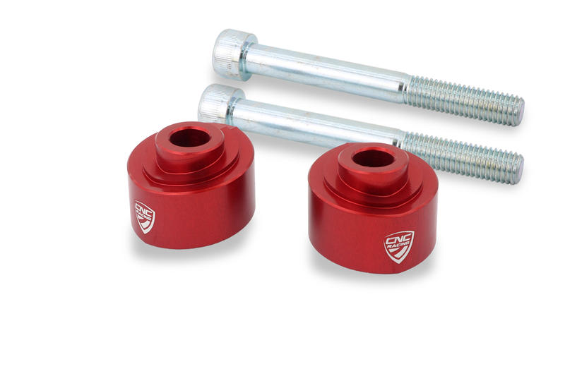 Handlebar clamp spacers H 20mm Ducati Multistrada V4 for OEM riser Red