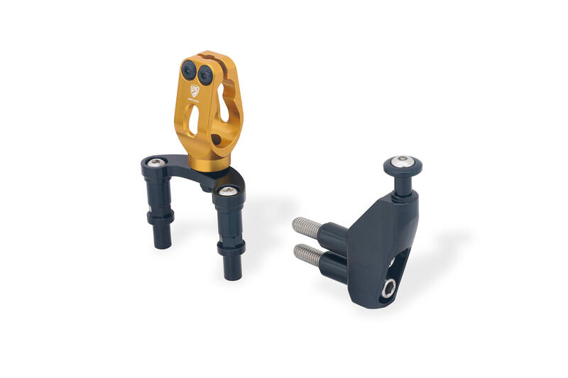 Steering damper kit Ducati Hypermotard 950/950 SP for CNC Racing triple clamps kit PS535/PS536 Black/Gold