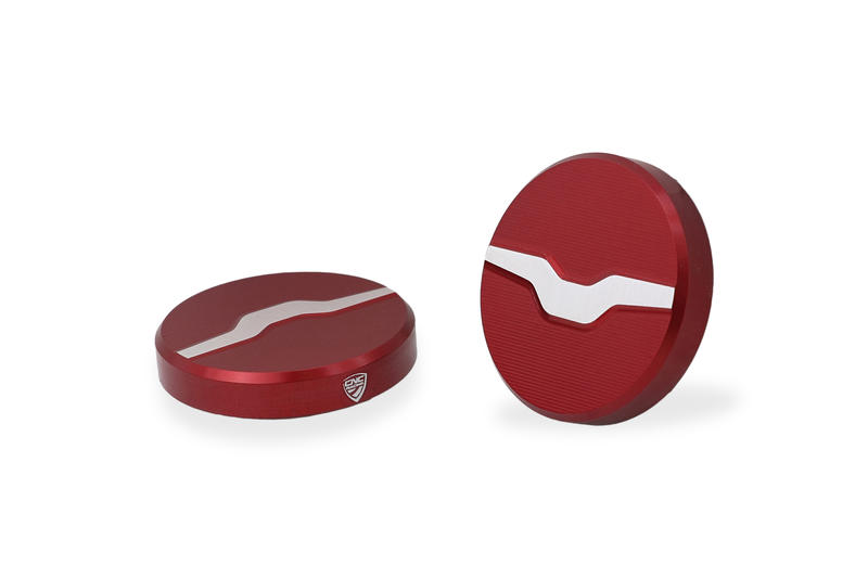 Fork leg plug cover Moto Guzzi Red
