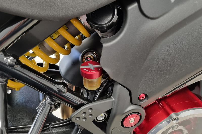 Rear brake fluid reservoir cap Ducati DesertX Red