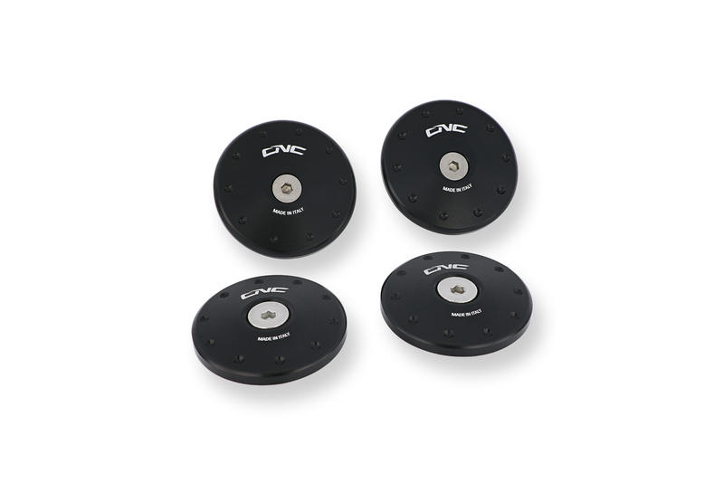 Frame caps kit Ducati Multistrada 1260 - large holes Black