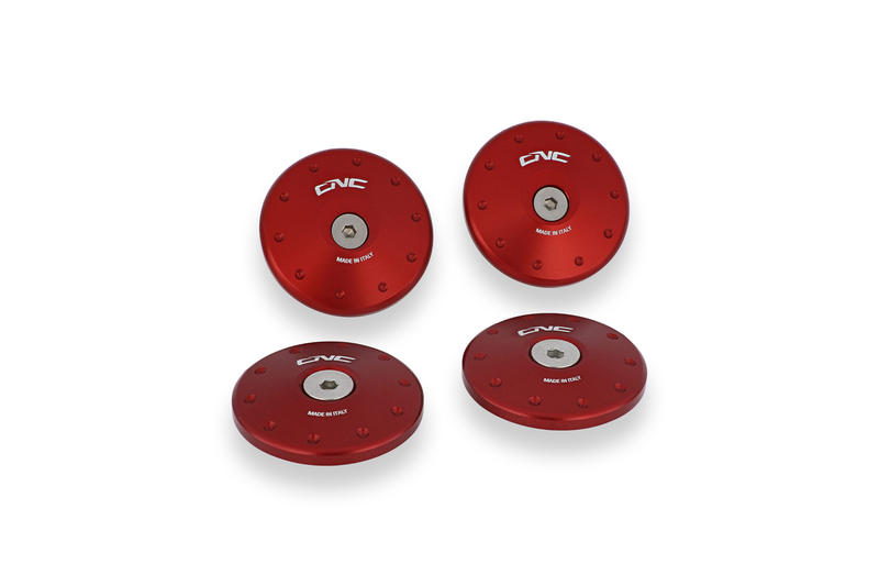 Frame caps kit Ducati Multistrada 1200 - large holes Red