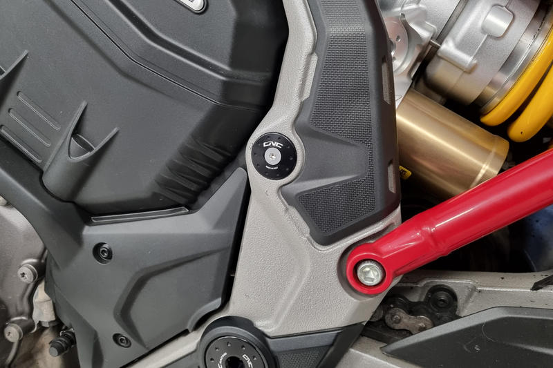 Frame caps kit Ducati Multistrada V4 - smaller holes Black